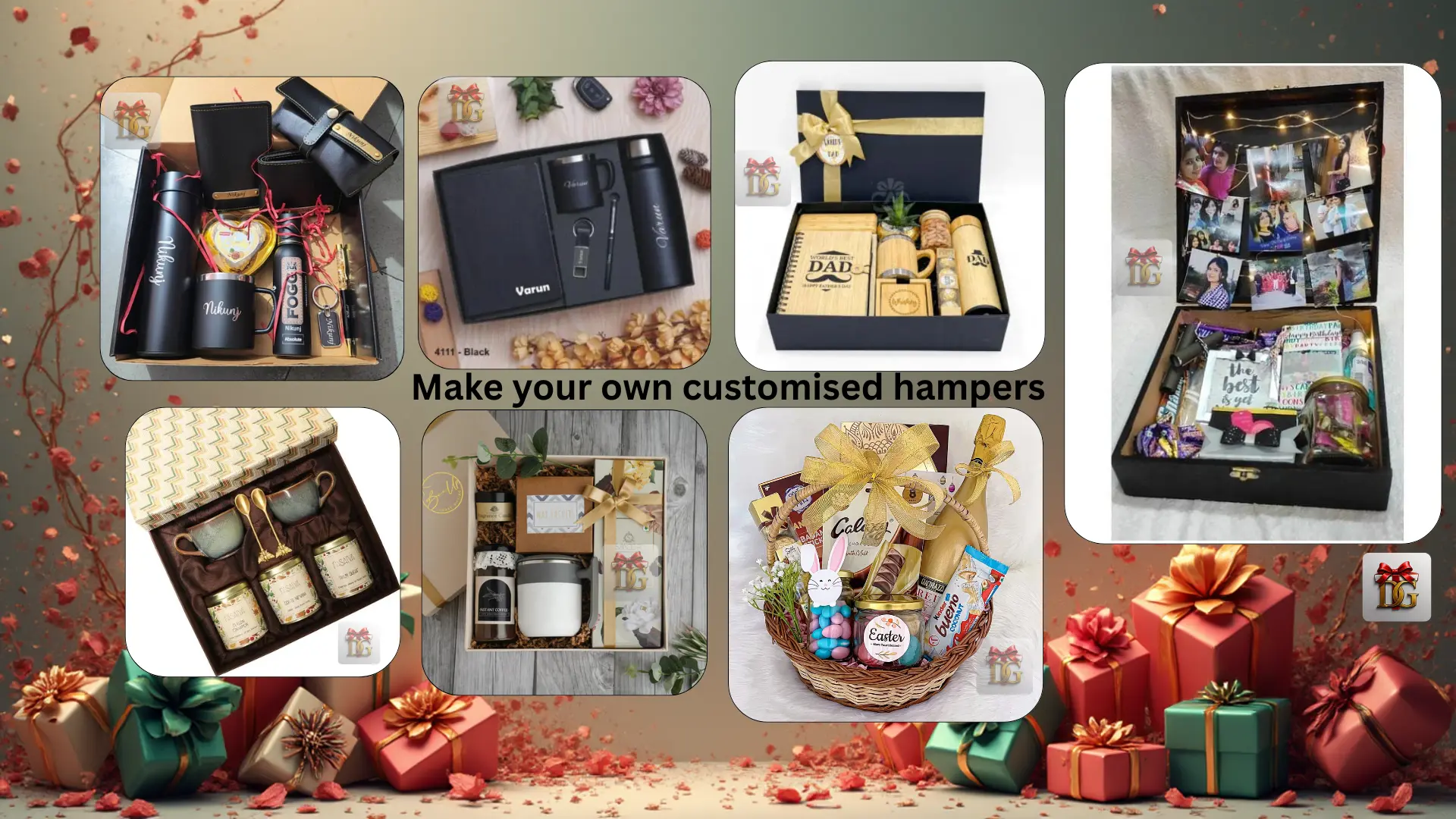 Curated gift hampers with multiple items